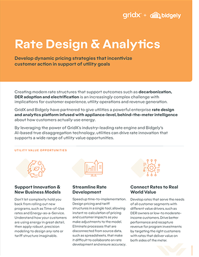 Rate Design & Analytics: Bidgely + GridX