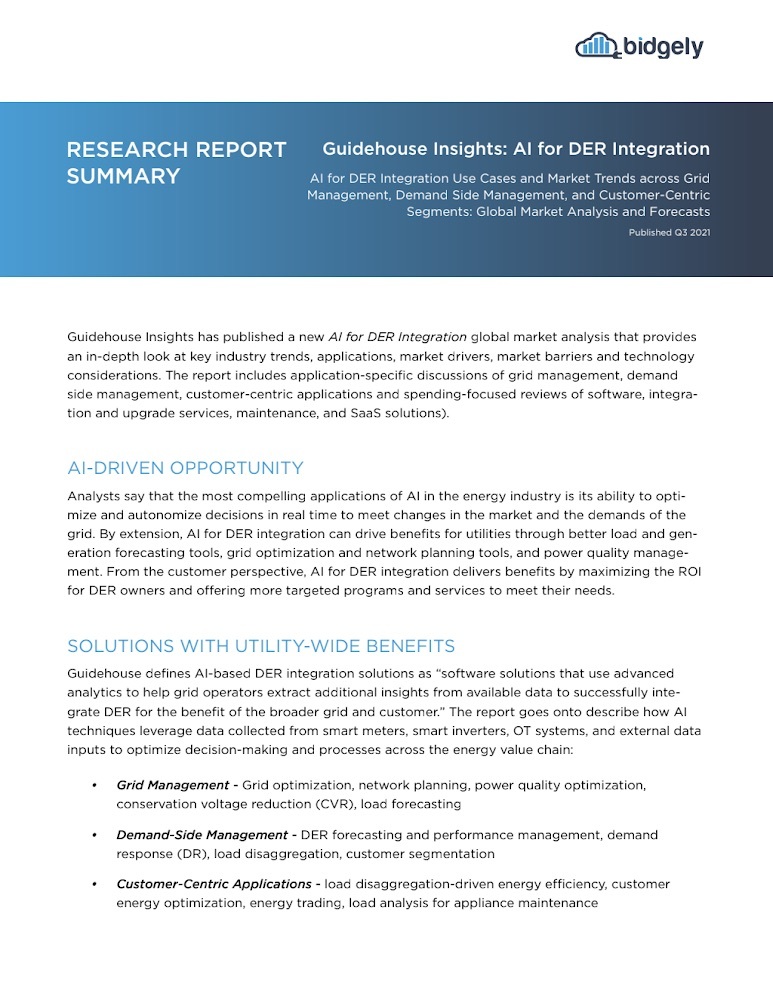 Guidehouse Insights: AI for DER Integration