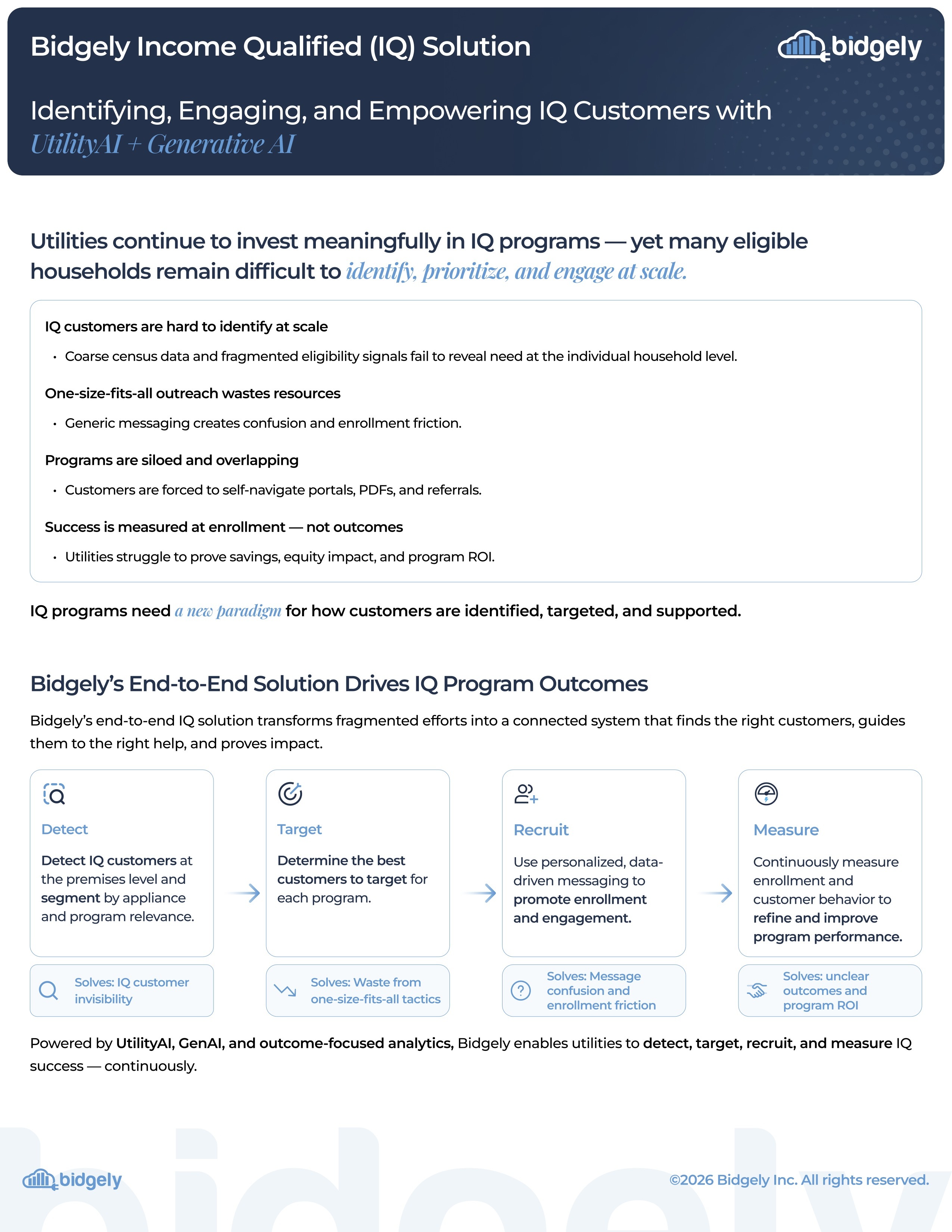 Bidgely Income Qualified (IQ) Solution Brief